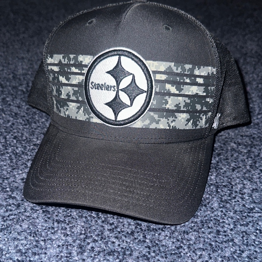 Steelers Digital Camo Black and Gray Hat